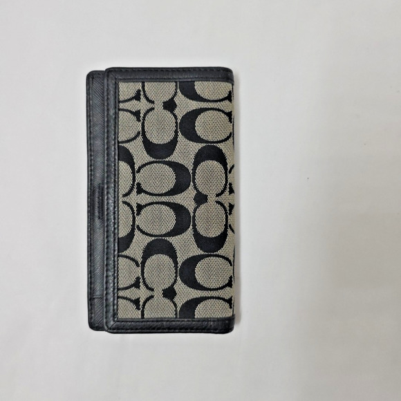 VINTAGE Coach Signature Logo Monogram Checkbook Holder Cover Clean - Picture 6 of 7